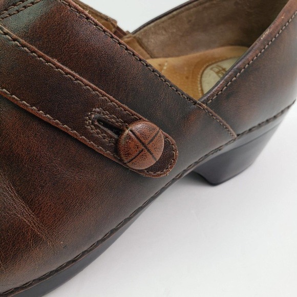 Dansko Womens Size EU 41 US 10.5-11 Brown Leather Slip On Work Nurse Clog Shoes - Picture 9 of 13